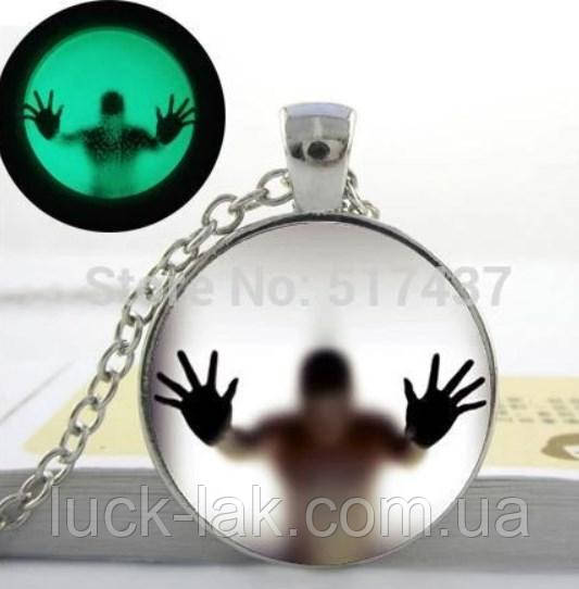 Кулон привид світний у темряві, підвіска з лінзою, з люмінофором, фото 1