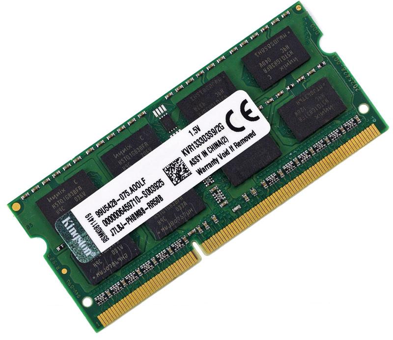 Оперативна пам'ять для ноутбука DDR3 2Gb (2Гб) 1333 2048MB PC3-10600 SODIMM KVR1333D3S9/2G ДДР3 2 Гб (2 Gb)