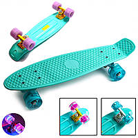 +ПОДАРОК Пенни Борд, Penny Board 22 Pastel Series, Колеса светятся