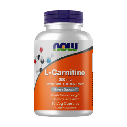 Л-карнітин NOW Foods L-Carnitine 500 мг 30 капсул