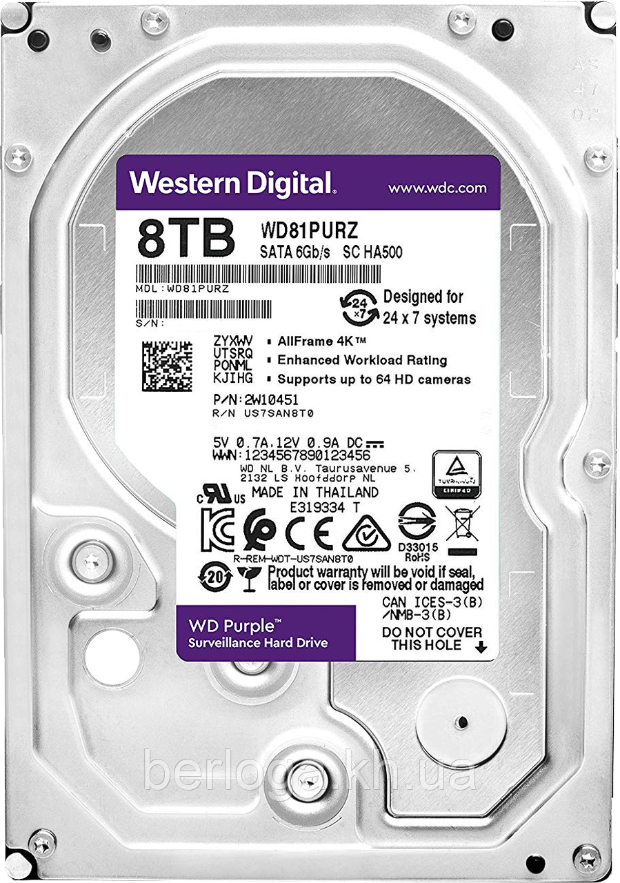 Жорсткий диск WD Purple 8 TB (WD81PURZ)