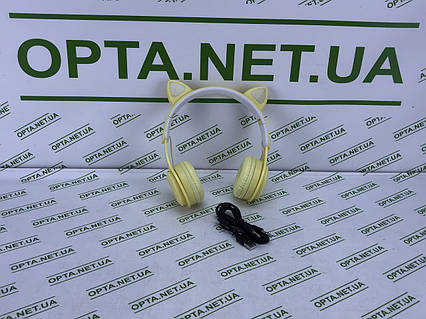 Бездротові Навушники з вушками бездротові CAT EAR DR-08 Bluetooth жовті