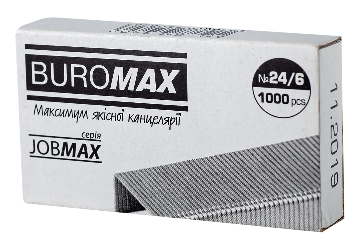 Скоби №24/6, 1000шт., JOBMAX, Buromax