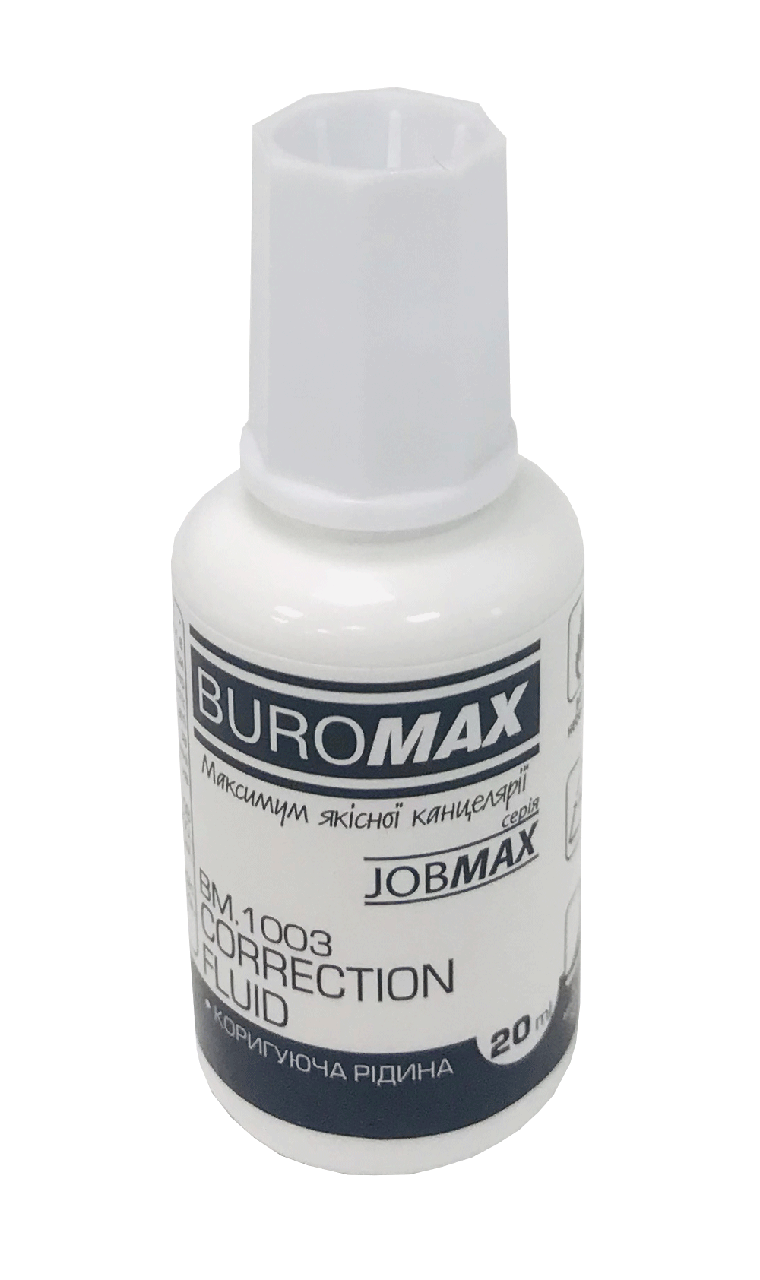 Коригуюча рідина з пензликом,16 мл, JOBMAX BM.1003 Buromax (імпорт)