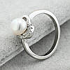Каблучка Срібна жіноче розмір 17расп подряпини вставка штучний перли вага 3.3 р, фото 2