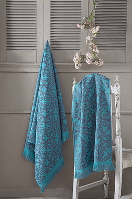 Набір рушників First Choice Luxury Jacquard Siesta Turquoise 90х170см + 50х90см