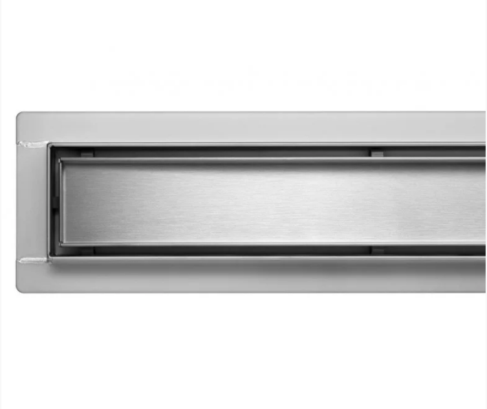 Трап для душу з неіржавкої сталі 2 в 1 під плитку 70x500 мм із сухим закривом (Польща)