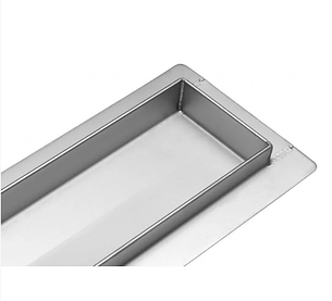 Трап для душу з неіржавкої сталі 2 в 1 під плитку 70x500 мм із сухим закривом (Польща), фото 2