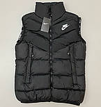 Чоловіча жилетка (безрукавка) спортивний жилет стьобаний Nike Туреччина червона з чорним. Живе фото. топ, фото 4