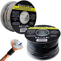 Кабель мікрофонний 2 жили, Cu мідь, діаметр 6мм, чорний, 100м, Star Sound