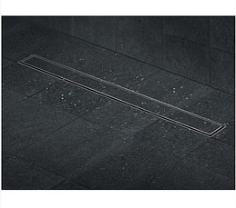 Трап для душу з неіржавкої сталі 2 в 1 під плитку 70x600 мм із сухим закривом (Польща), фото 2