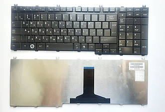 Клавіатура для ноутбуків Toshiba Satellite (A500, L350, L500, L550, P200, P300, P500) чорна глянцева RU/US