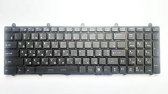 Клавіатура для ноутбуків MSI GT60, GT70, GT780, GT783, GX780 чорна з чорною рамкою з підсвіткою RU/US