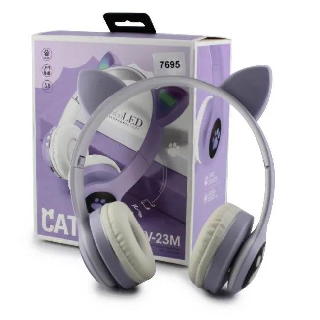 Бездротові навушники MDR VZV 23M BT BIG CAT EAR з вушками, фото 1