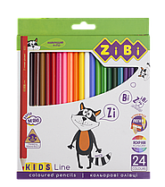 Олівці кольорові, 24 кольори, KIDS Line, ZiBi