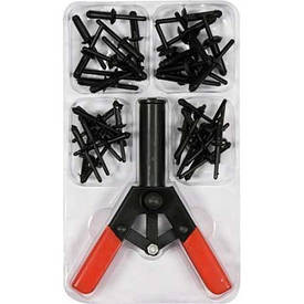 Заклепник для пластикових заклепок 165 мм із заклепками (набір 41пр.) YATO