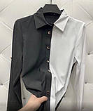 Жіноча двоколірна блуза на гудзиках "Nikita" | Норма, фото 3