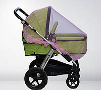 Москитная сетка на коляску розовая / Москитная сетка для детской коляски розового цвета