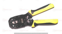 12-02-066A. Інструмент обжимний для роз'ємів 10р10с, 8p8c (RJ-45), 6р4с (RJ-11), 4р4с, ProFix, НЅ-200A