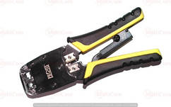 12-02-022PF. Інструмент обжимний для роз'ємів 6p4c (RJ-11); 8p8c (RJ-45), з трещеткой, ProFix, HT-500R