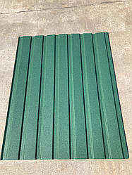 Профнактил для забору, колір: зелений Матовий ПС-20, товщина 0,40 мм; висота 2 метри ширина 1,16 м