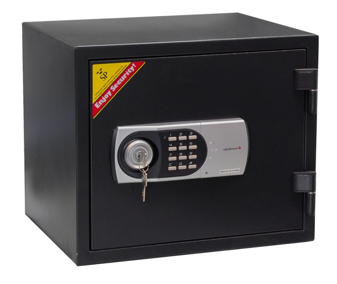 Вогнестійкій сейф  Diplomat 119EK  BLACK 360х412х363  60 хв. вогнестійкості  з колючовим та кодовим замками