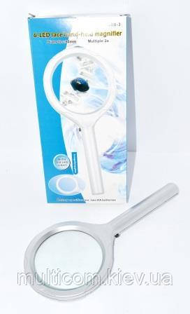 14-04-042. Лупа ручна, збільшення 2х діам.-990мм, з LED підсвічуванням, MG8B-3, фото 1