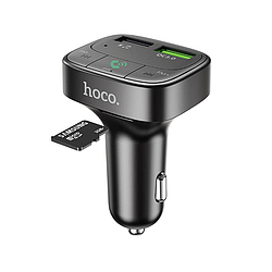 Автомобільний FM-Трансмітер модулятор в машину з швидкою зарядкою Bluetooth Hoco Hoco E59 |2USB 3.1А QC3.0| Чорний