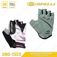 Spelli SBG-1553 Велоперчатки детские гель розовый M