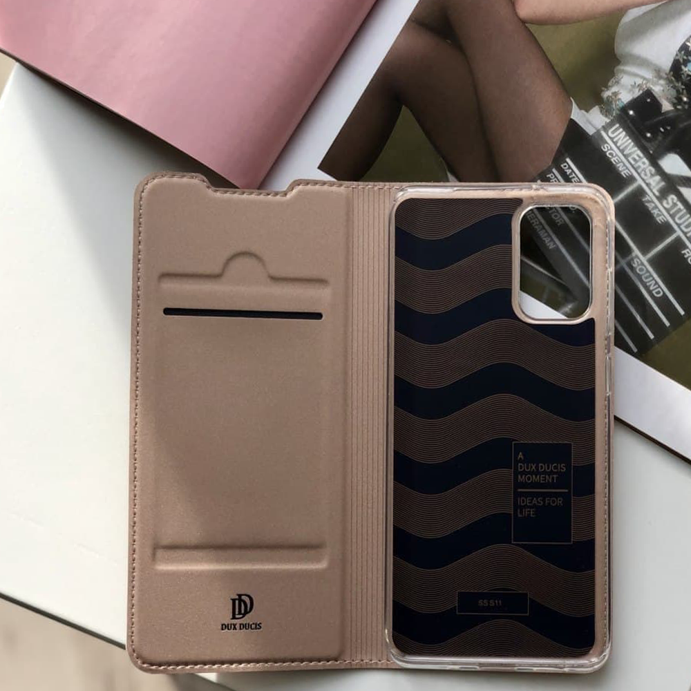 Чехол Dux Ducis с визитницей Xiaomi Redmi Note 9 / Redmi 10X Rose Gold Фотографія №10 Чехол Dux Ducis с визитницей Xiaomi Redmi Note 9 / Redmi 10X Rose Gold на малюнкі №10