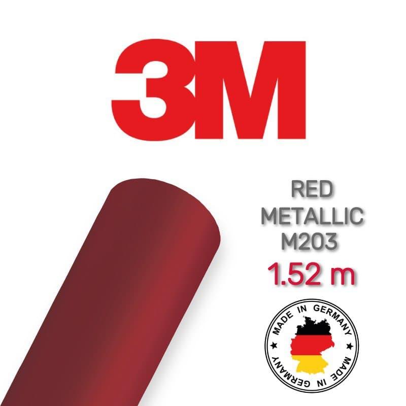 3M 2080 M203 Matte Red Metallic — матова червона плівка під метал 1.524 м