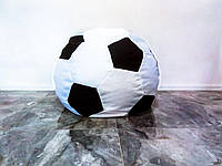 Бескаркасное кресло мяч Оксфорд 600 L 110, бело-черное