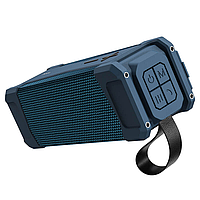 Портативная блютуз колонка HOCO IPX5 HC6 |AUX, SD-card, Bluetooth, USB, FM-Radio| Синий