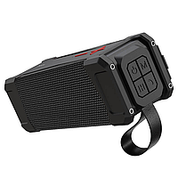 Портативная блютуз колонка HOCO IPX5 HC6 |AUX, SD-card, Bluetooth, USB, FM-Radio| Черный