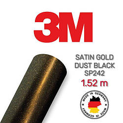 3M 2080 SP242 Gold Dust Black Satin Semi Gloss — сатинова золотисто-чорна напівглянсова плівка 1.524 м