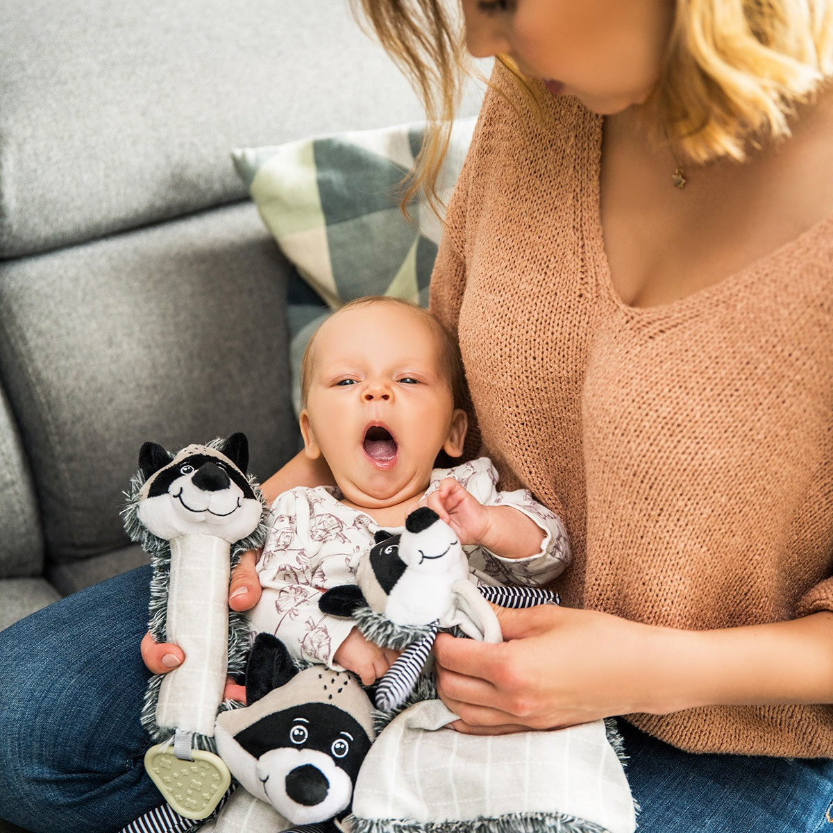 Іграшка з пищалкою Єнот Рокі 746 BabyOno