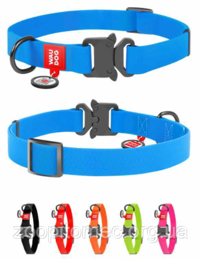 Collar (Колар) WAUDOG Waterproof - Водостійкий нашийник з QR-паспортом і пластиковою пряжкою-фастекс для, фото 1