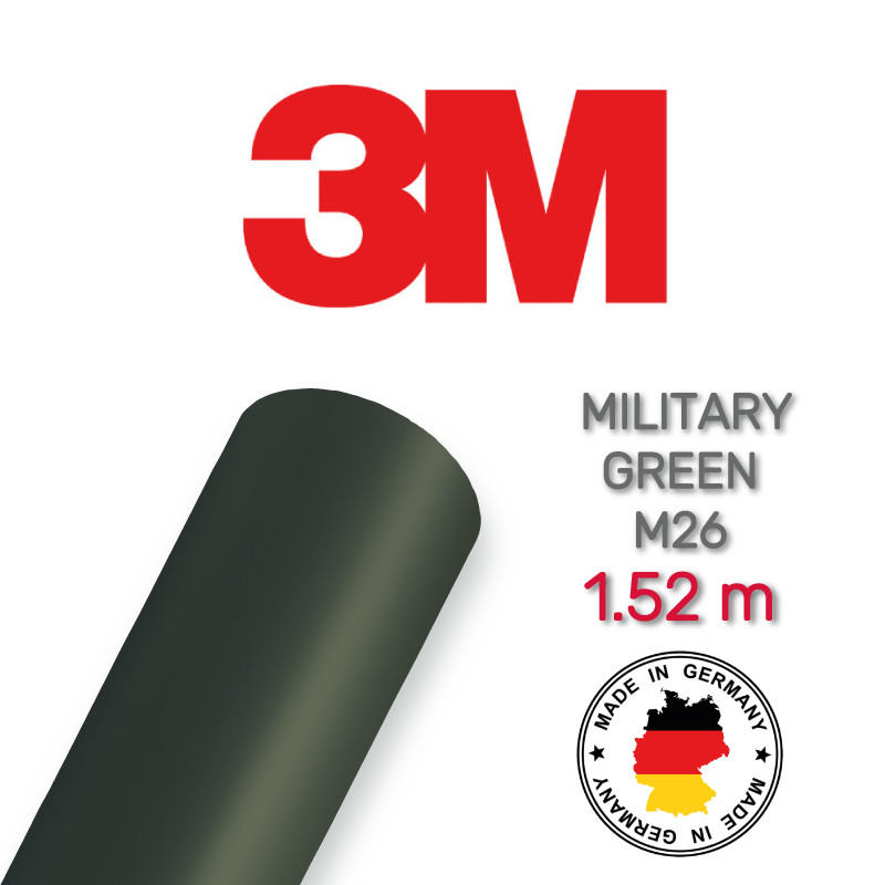 3M 2080 M26 Matte Military Green — матова військова плівка 1.524 м