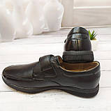 Шкіряні мокасини до школи для хлопчика Kangfu чорні, фото 3