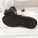 Шкіряні мокасини до школи для хлопчика Kangfu чорні, фото 4