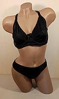 Комплект женского нижнего белья гладкий черный Yadaili, чашка D 85D/3XL