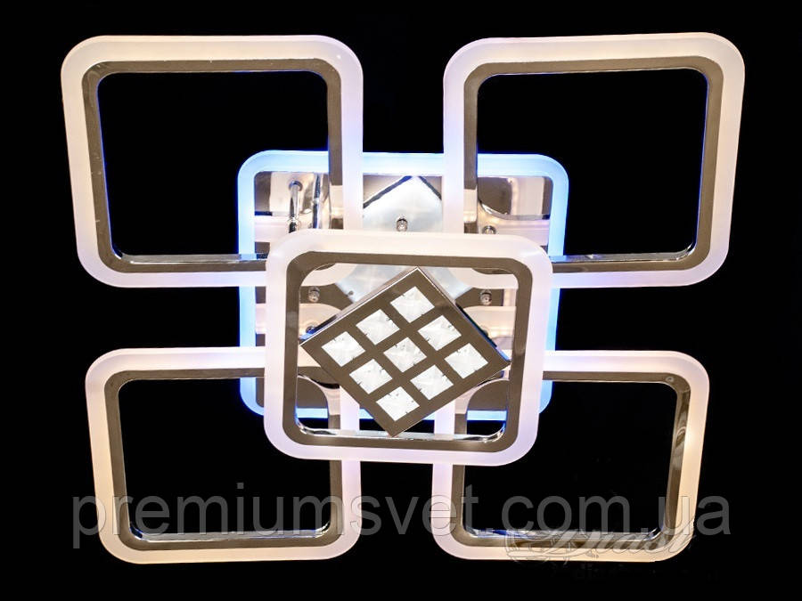 Світлодіодна люстра колір золото A8190/4+1 G LED 3color dimmer, фото 1