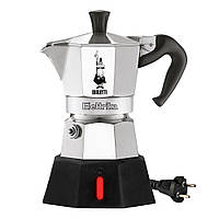 Электрическая гейзерная кофеварка Bialetti Moka Elettrika на 2 чашки, 90 мл, алюминий, мока домашняя