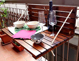Підвісний балконний столик "Вадсе 80х50" савоярді