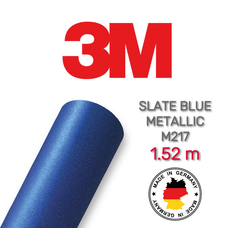 3M 2080 M217 Slate Blue Metallic Matt — матова синя шиферна металік плівка 1.524 м