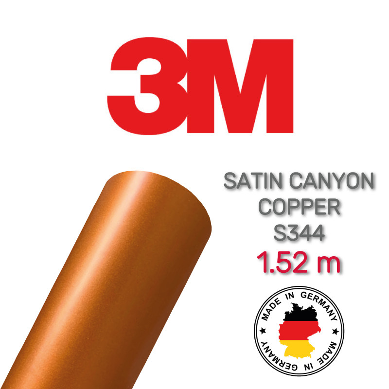 3M 2080 S344 Satin Canyon Copper — сатинова мідна плівка 1.524 м