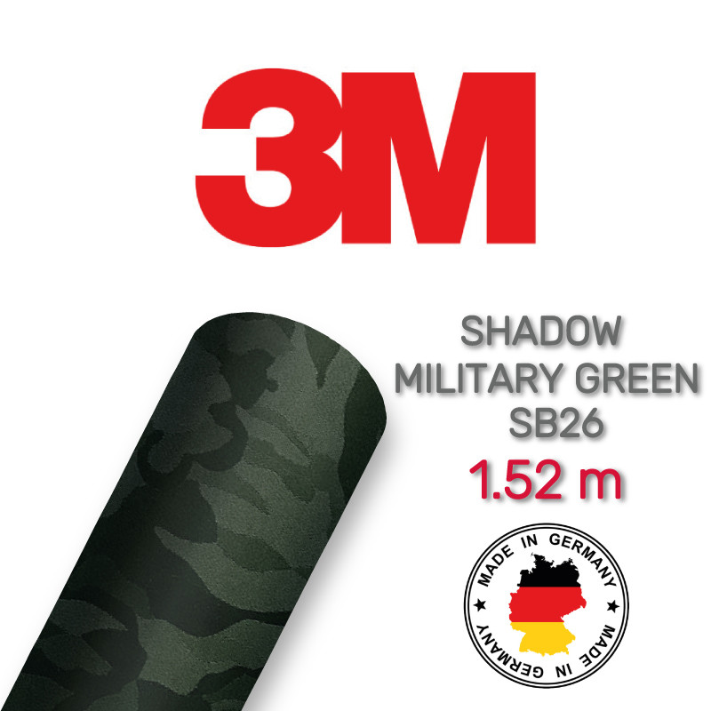 3M 1080 Matte Shadow Military SB26 Матова зелена плівка військовий камуфляж 1.524 м, фото 1