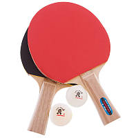 Набор для настольного тенниса GIANT DRAGON SHOOTER 2 звезды MT-5682 2 ракетки + 2 мяча с чехлом