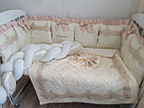 Бортики в ліжечко "золотисто-бежеві", фото 8