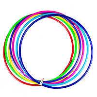 Обруч гимнастический, пластмассовый №0181, диаметр 90 см, разн. цвета